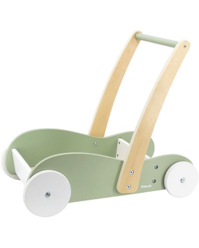 Дървена количка за бутане/проходилка Viga PolarB - Зелена - 1