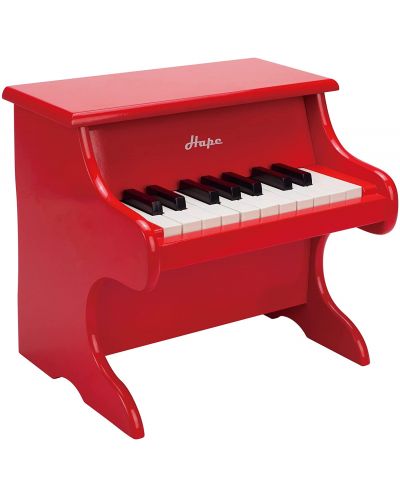 Дървено електрическо пиано Hape, червено - 2