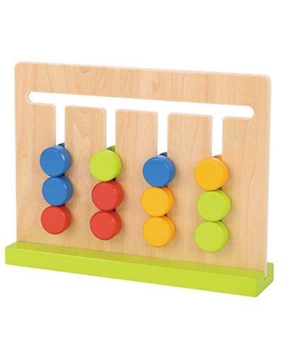 Дървена детска логическа игра Tooky Toy - Цветове - 2