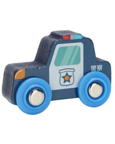 Дървена играчка Smart Baby - Полицейска кола - 1