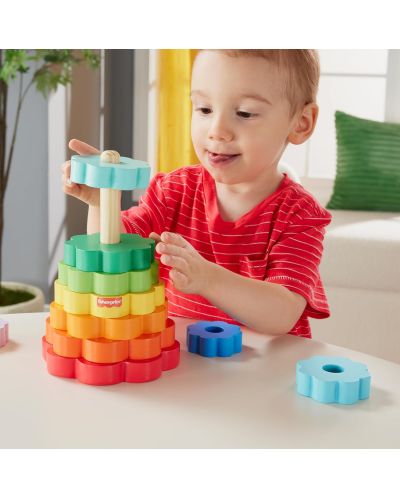 Дървена играчка за нанизване Fisher Price - Рингове - 4