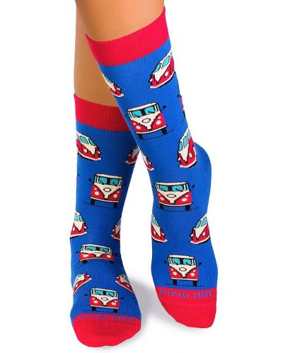 Дамски чорапи Pirin Hill - Colour Cotton Retro, размер 35-38, сини - 1