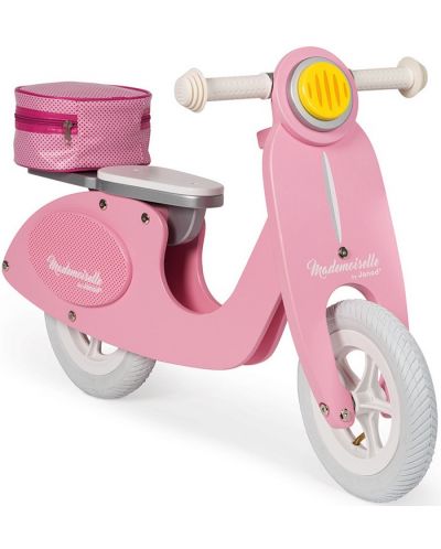 Дървен скутер за баланс Janod - Mademoiselle, розов - 1