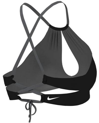 Дамско горнище на бански Nike - High Neck, черно - 2