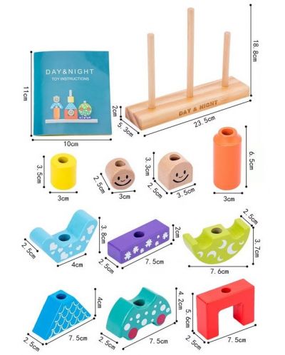 Дървени креативни блокчета Raya Toys - 4
