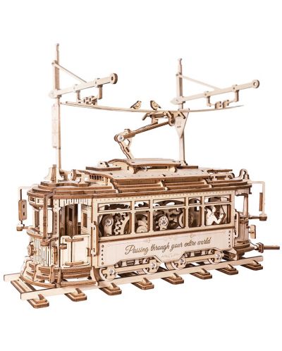 Дървен 3D пъзел Robo Time от 374 части - Трамвай - 1