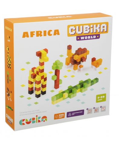Дървен конструктор Cubika - Африка - 1