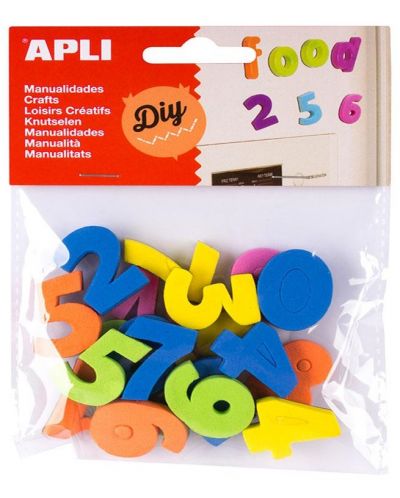Дървени магнитни цифри Apli, 30 броя - 1