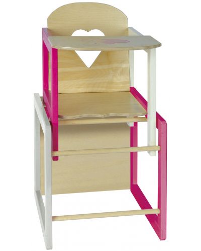 Дървено столче за хранене на кукли Eichhorn - 1