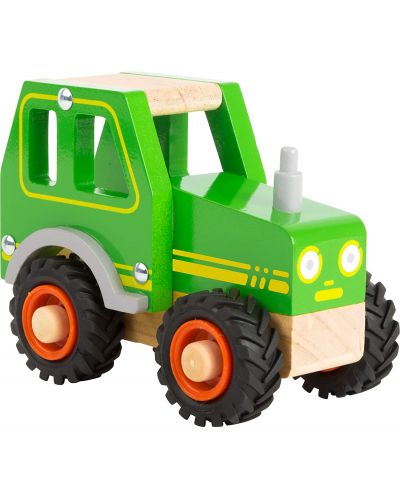 Дървена играчка Small Foot - Трактор, зелен - 1