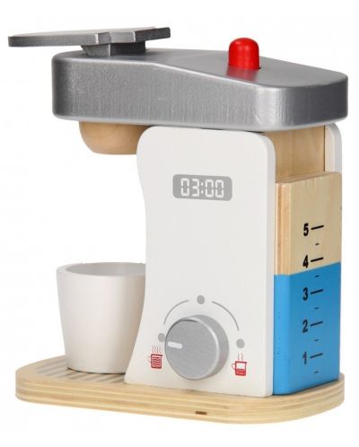 Дървена играчка Joueco - Кафе машина, с аксесоари - 4