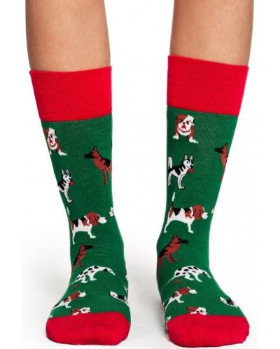 Дамски чорапи Crazy Sox - Кучета зелени, размер 35-39 - 1