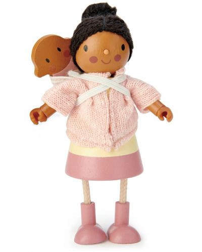 Дървена кукла Tender Leaf Toys - Госпожа Форестър с бебе - 1