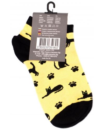 Дамски чорапи Crazy Sox - Черна котка, размер 35-39 - 2