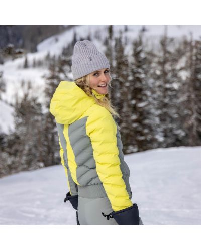 Дамско яке за ски Kjus - Balance , жълто/сиво - 3