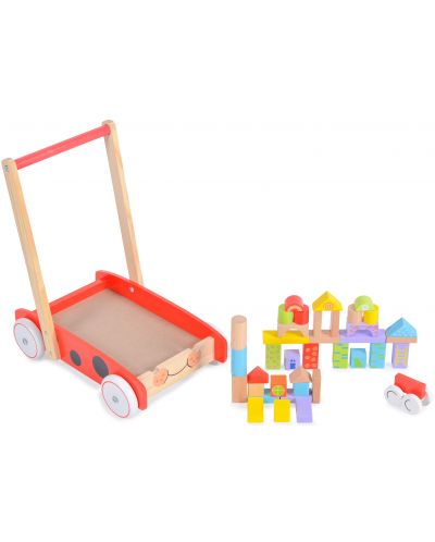 Дървена играчка за прохождане Moni Toys - Калинка - 1