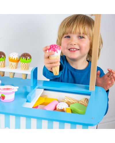 Дървена играчка Bigjigs - Количка за сладолед - 5