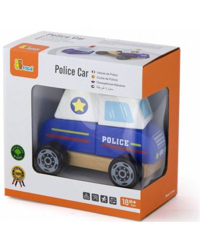 Дървена играчка-пъзел Viga - Полицейска кола - 3