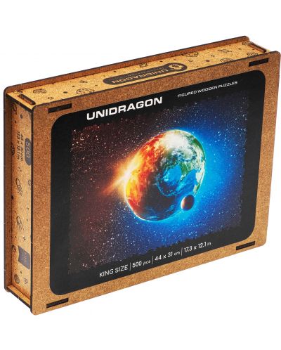 Дървен пъзел Unidragon от 500 части - Планетата Земя (размер KS) - 1