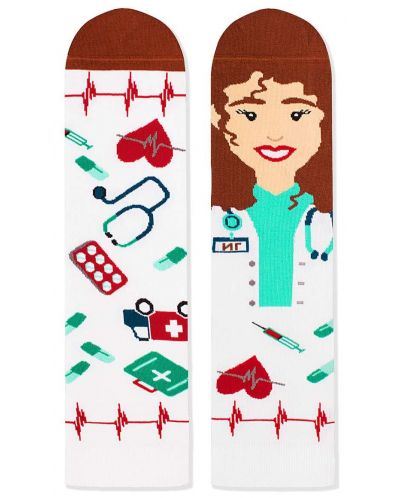 Дамски чорапи Pirin Hill -  Profession Doctor, рамер 35-38, бели - 1
