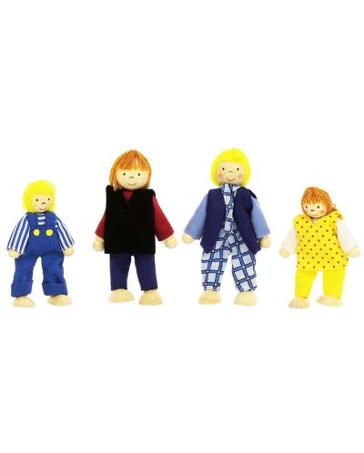 Дървени гъвкави кукли Goki - Младо семейство - 1
