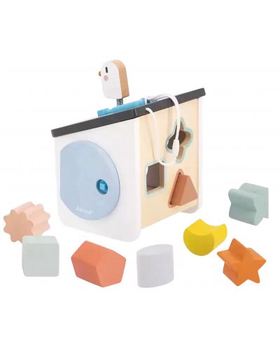 Дървена играчка за сортиране Janod Sweet Cocoon - Къщичка за птици - 2