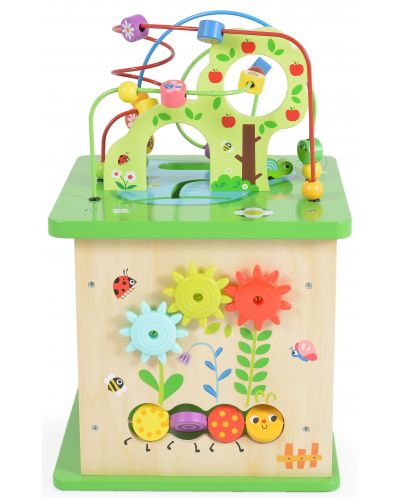 Дървен куб Tooky Toy - Център за игра, Гора - 5