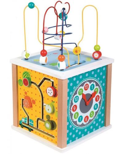 Образователна играчка Lelin - Дидактически куб, Ферма - 1