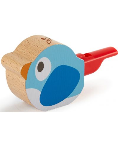 Дървена свирка HaPe International - Птиче, синя - 1