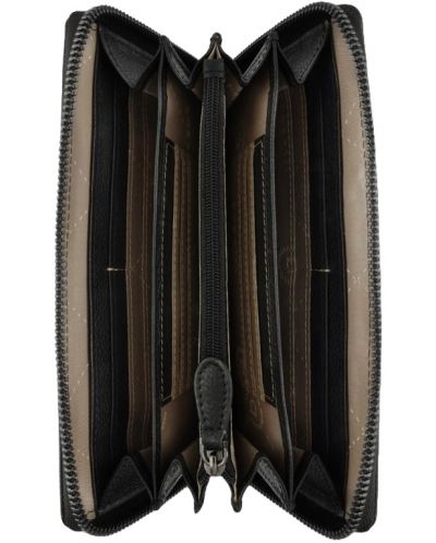 Дамски кожен портфейл Bugatti Bella - Long, RFID защита, черен - 3