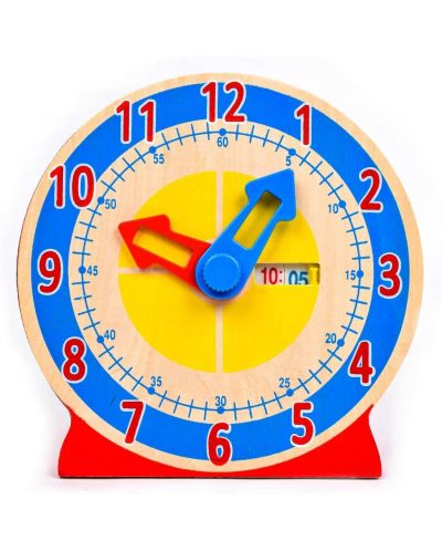 Дървен часовник Melissa & Doug - Завърти и кажи колко е часа - 2
