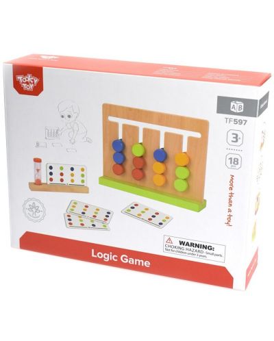 Дървена детска логическа игра Tooky Toy - Цветове - 3