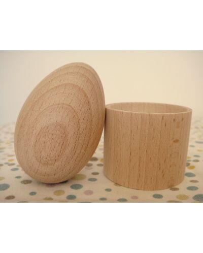 Дървена играчка Smart Baby - Яйце с чашка на Монтесори - 3