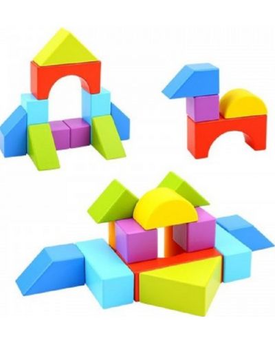 Дървена игра Tooky toy - Геометрични фигури - 2