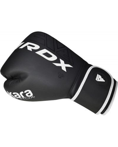 Дамски боксови ръкавици RDX - F6, 12 oz, черни/бели - 4