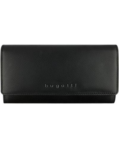 Дамски кожен портфейл Bugatti Bella - RFID защита, черен - 1