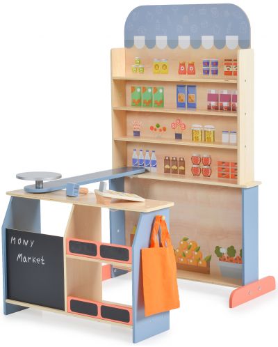 Дървена играчка Moni Toys - Супермаркет - 4
