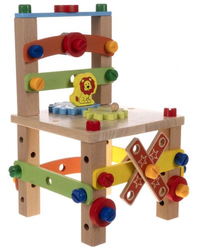 Дървен игрален комплект Iso Trade - Стол за сглобяване - 1