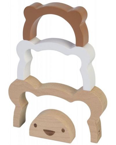 Дървена играчка BamBam - Eco Friendly, Дъга, Мече - 2