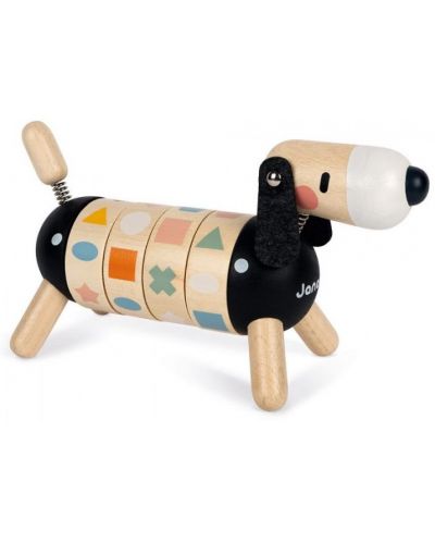 Дървена играчка Janod - Кученце с форми и цветове - 2