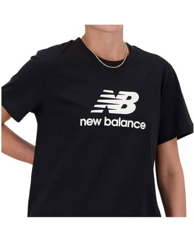 Дамска тениска New Balance - Sport Essentials Jersey Logo, черна - 4