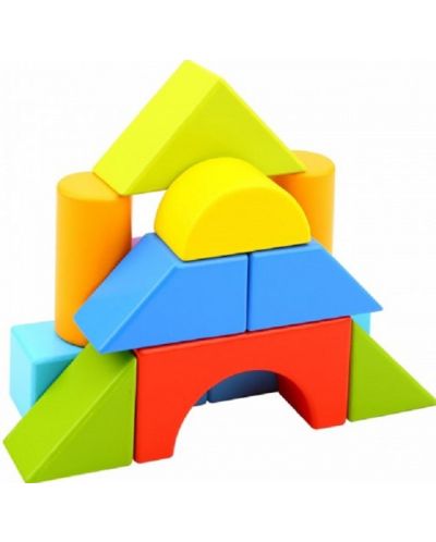 Дървена игра Tooky toy - Геометрични фигури - 3