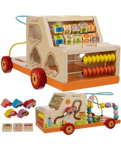 Дървена играчка Kruzzel - Сортер кола - 3