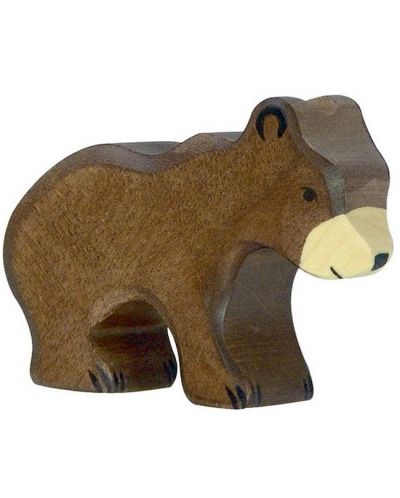 Дървена фигурка Holztiger - Малка кафява мечка - 1