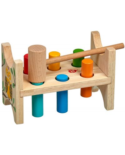 Дървена играчка с чукче Lucy&Leo - Бухал - 2