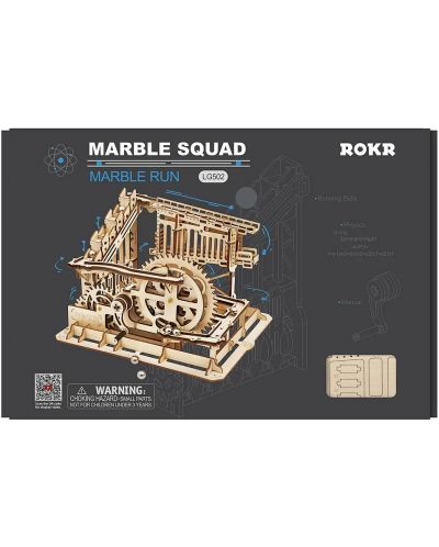 Дървен 3D пъзел Robo Time от 239 части - Marble Squad - 3