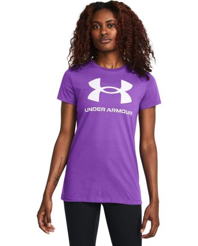 Дамска тениска Under Armour - Sportstyle Logo, лилава - 3