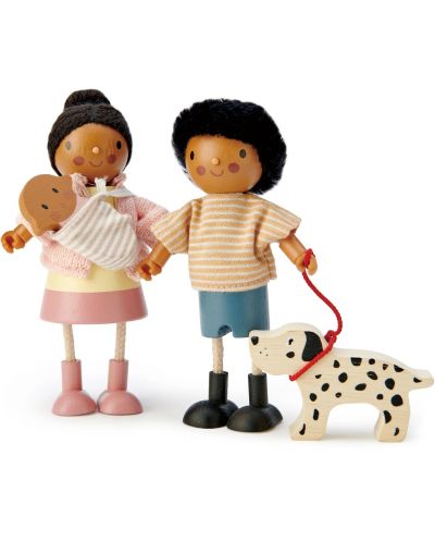 Дървена кукла Tender Leaf Toys - Господин Форестър с куче - 2