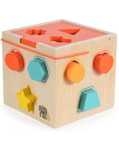 Дървен сортер куб Moni Toys - 1