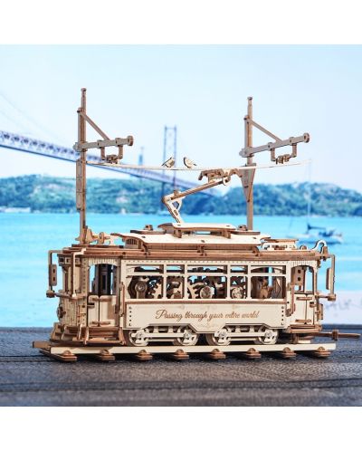 Дървен 3D пъзел Robo Time от 374 части - Трамвай - 5